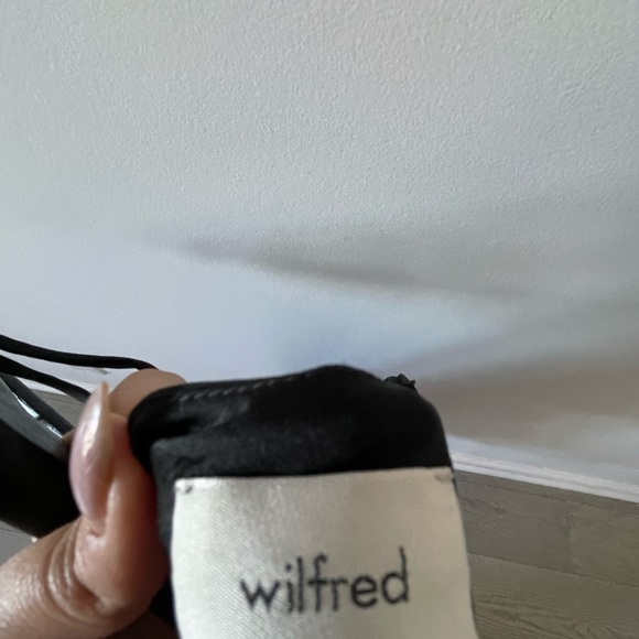 Aritzia Black Mini Satin Dress with Adjustable Straps - Picture 3 of 3